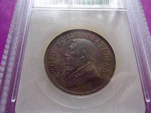A LOVELY ZAR 1892 ONE PENNY MS 60  (CATALOGUE VALUE R22 000)